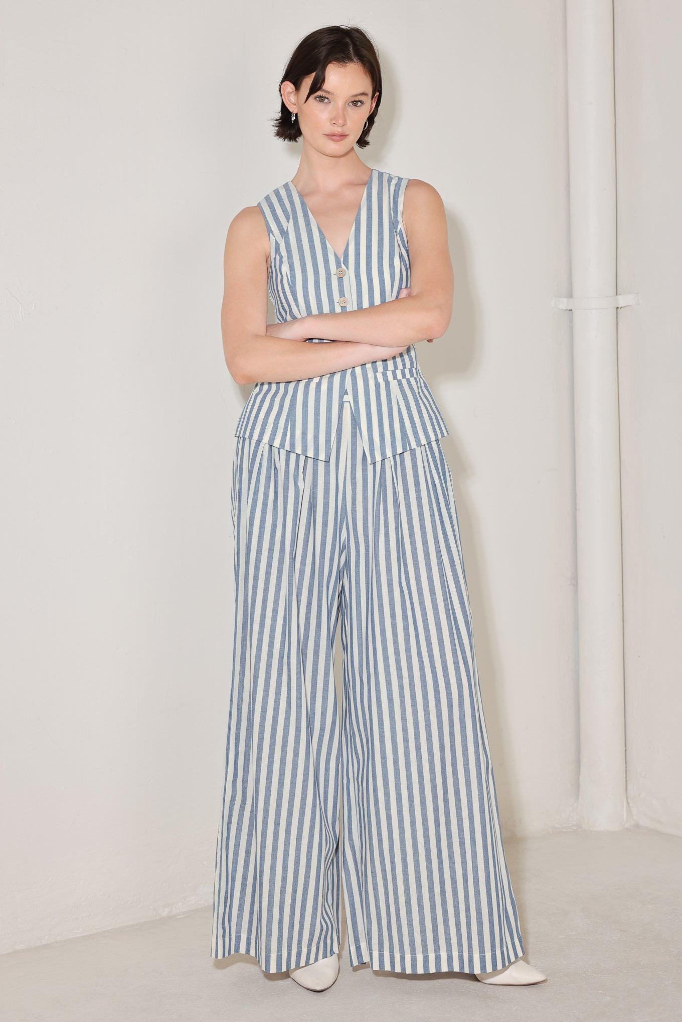 Ocean Drive Rhythm Woven Pants in BLUE/NATURAL view 6 - Ocean Drive Jeans (bottom)