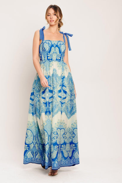 Ocean Tapestry Woven Maxi Dress view 4 - Farm Rio Women'S Ocean Tapestry Maxi Dress