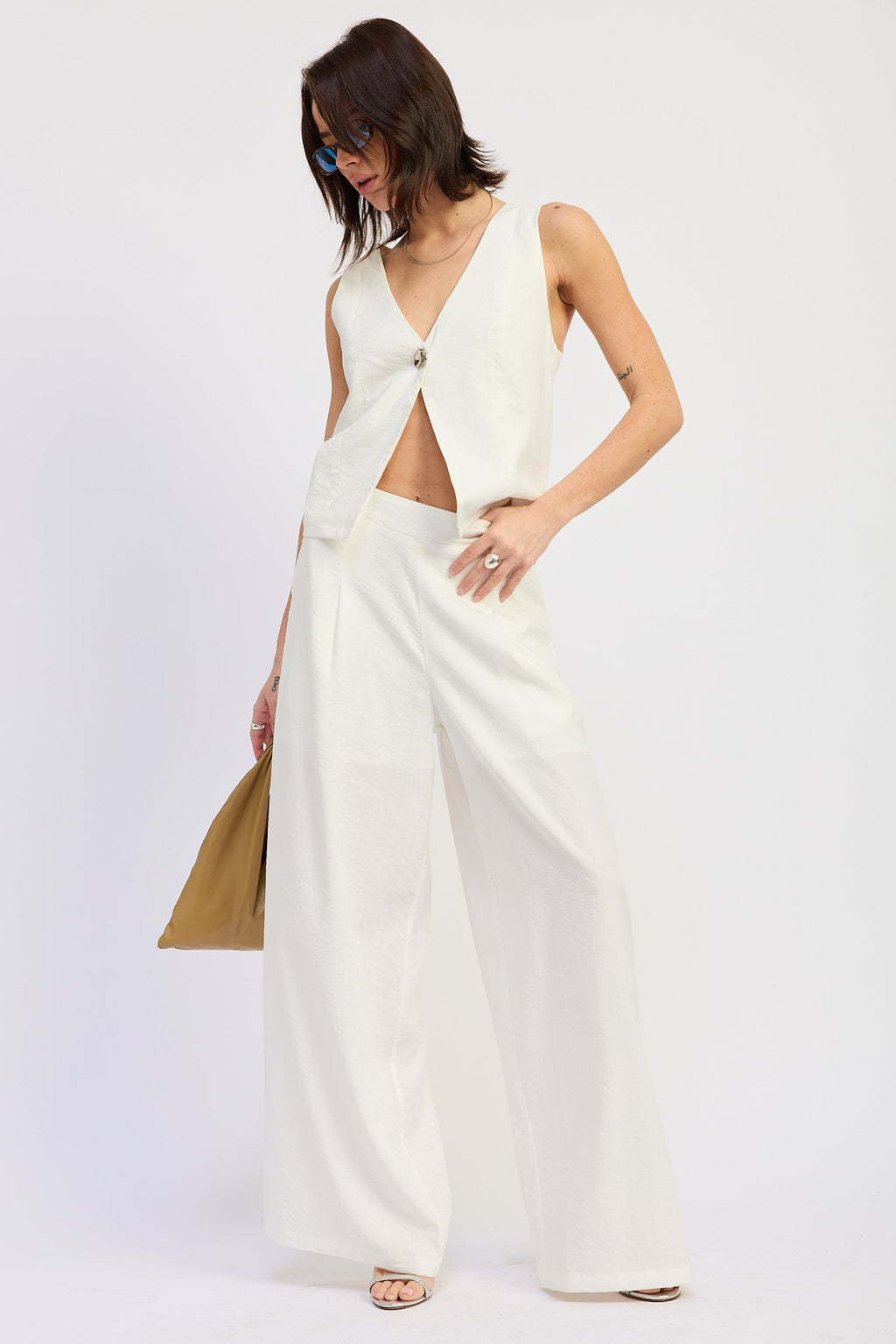Olea Pants Ivory view 5 (bottom) - olea locations, olea hours, olea meaning - shop at us.meeeshop