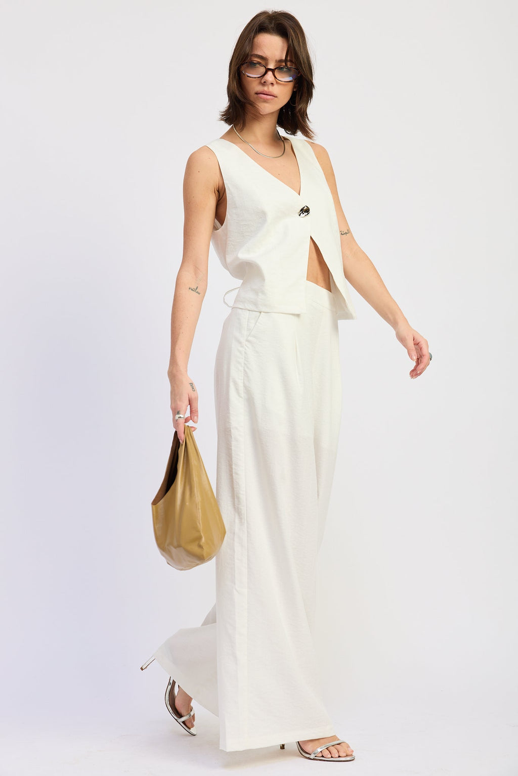 Olea Pants Ivory view 6 (bottom) - olea locations, olea hours, olea meaning - shop at us.meeeshop