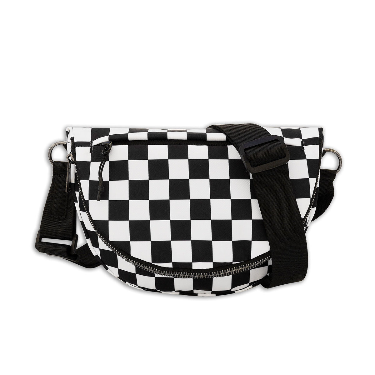 Olivia Nylon Check Foldover Crossbody - MeeeShop Women's Fashion