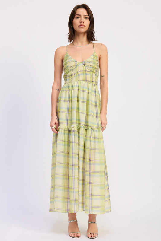 Ondine Maxi Dress in Lime - Ondine Dress