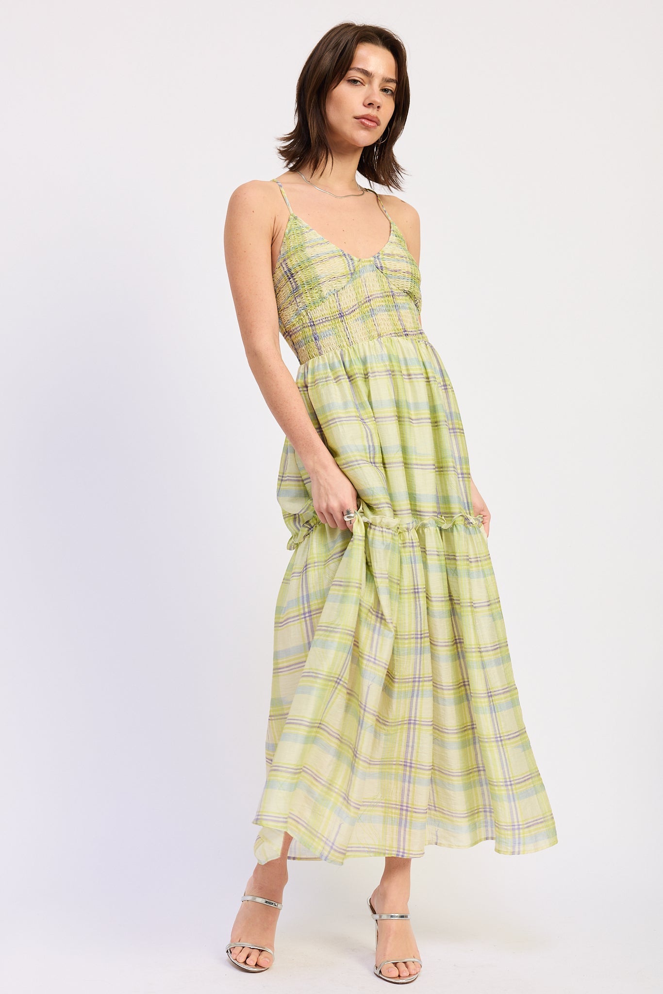 Ondine Maxi Dress in Lime view 2 - Ondine Dress
