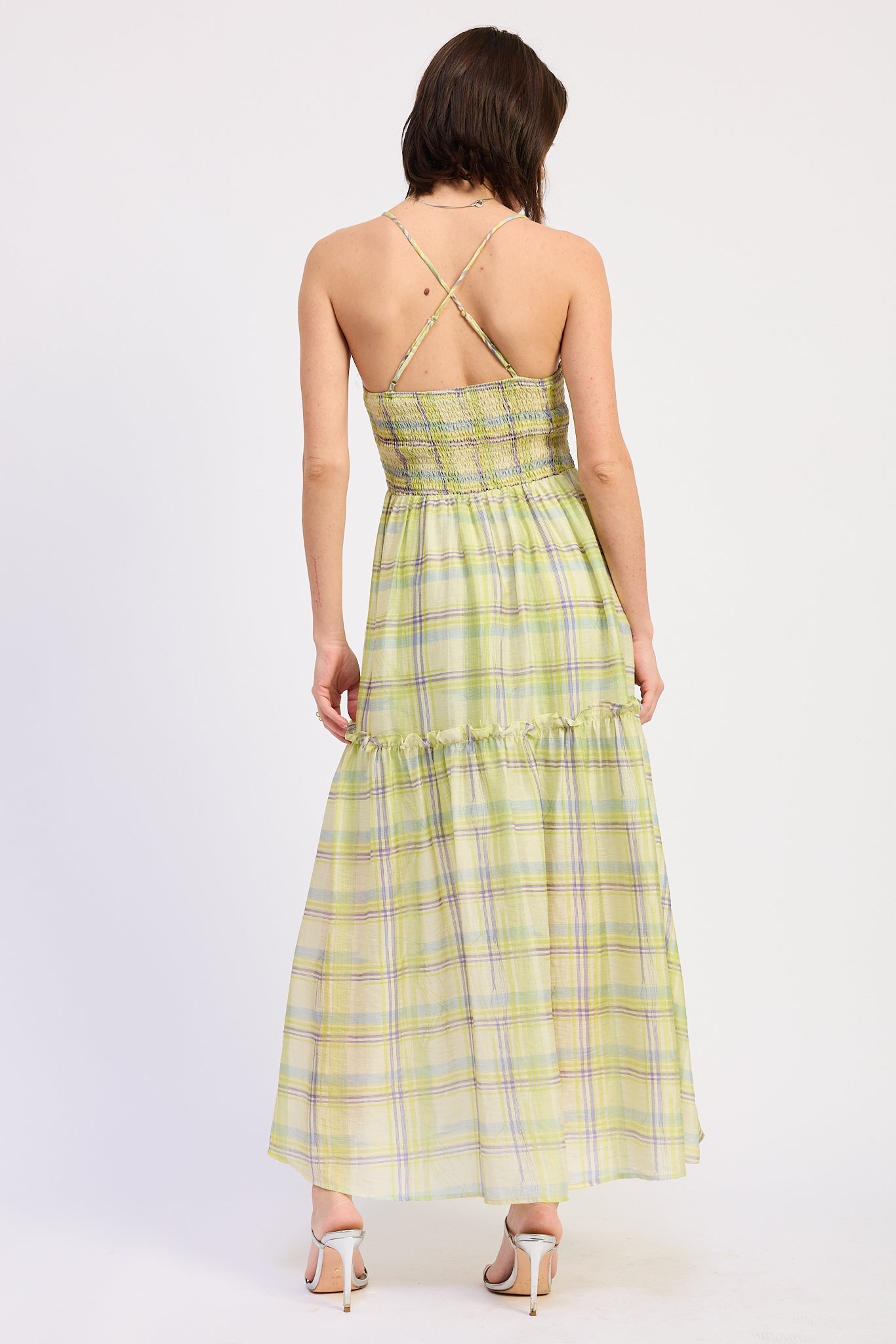 Ondine Maxi Dress in Lime view 3 - Ondine Dress