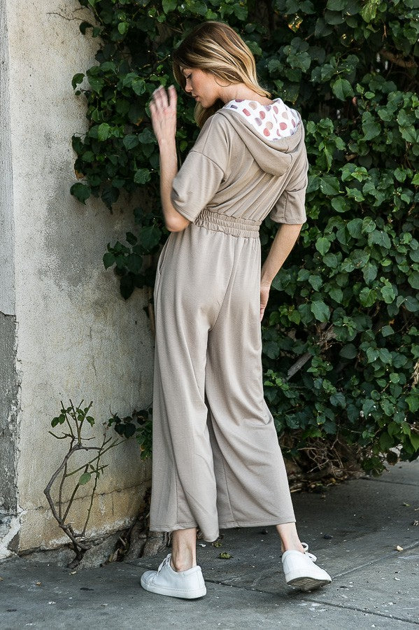 Orange Farm French Terry Jumpsuit w Pockets view 6 - Cotton Terry Jumpsuit (one-piece)