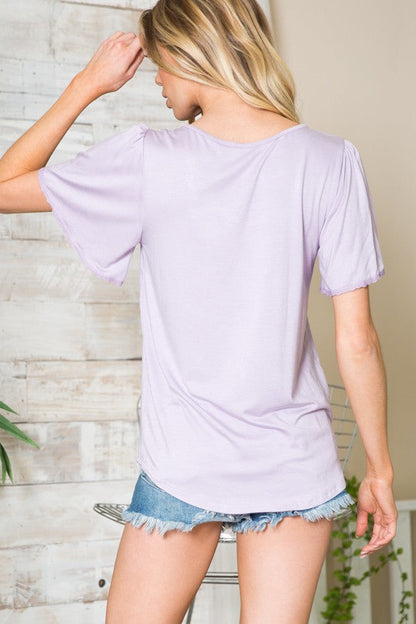 Orange Farm Front Detail Flutter Sleeve Knit Top-3 Colors in Off White view 11 - Fall Wardrobe Essential - Ruffle Detail Top