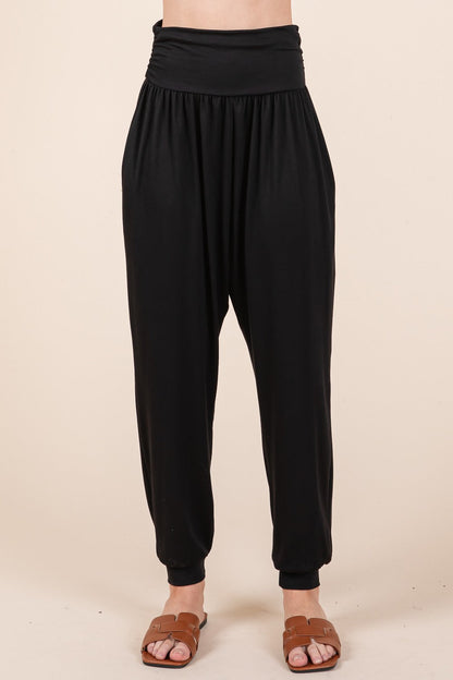 Orange Farm Harem Jogger Pants with Side Pockets in Wine view 8 - Harem Pants Joggers (bottom)