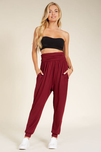 Orange Farm Harem Jogger Pants with Side Pockets view 10 - Harem Pants Joggers (bottom)