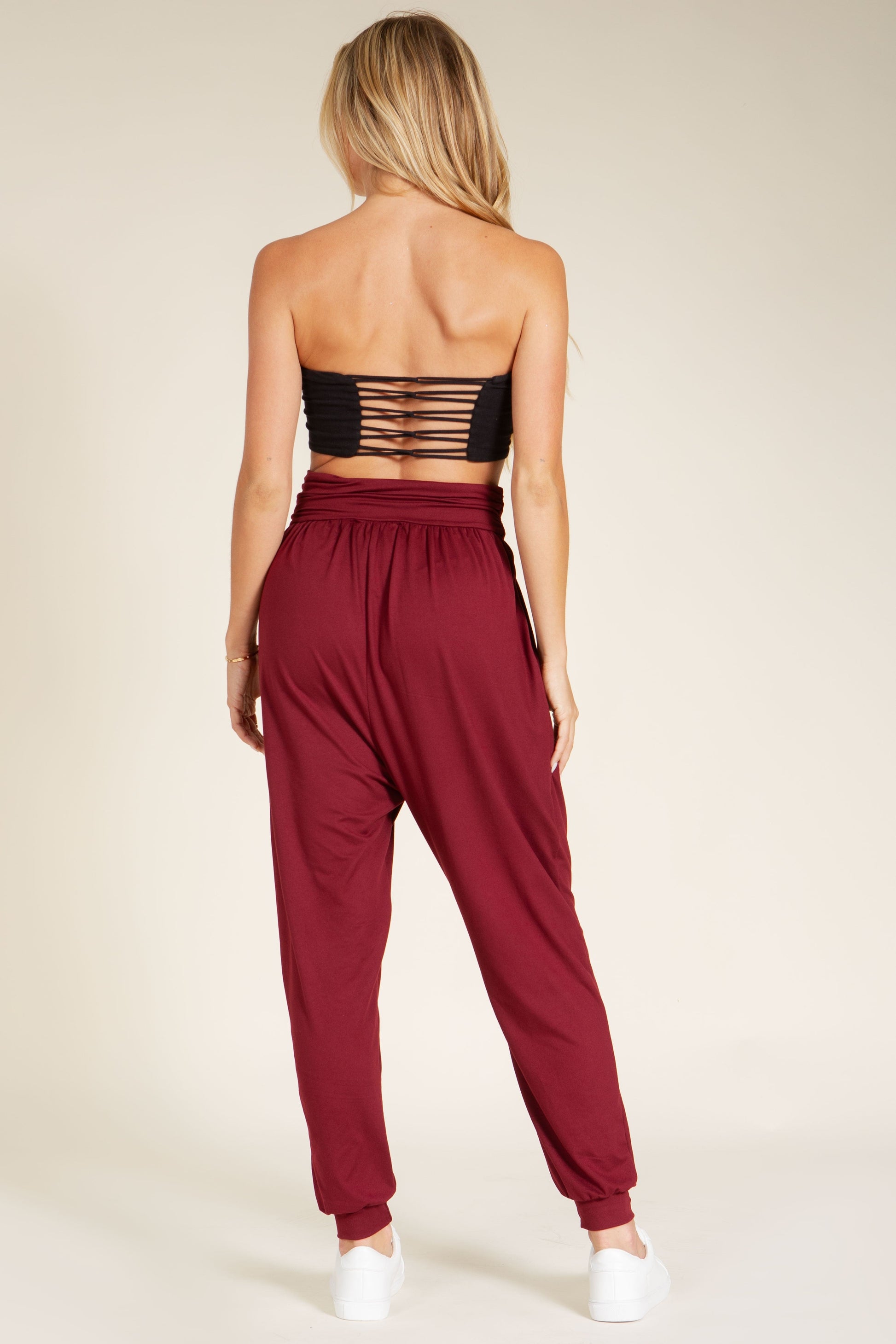 Orange Farm Harem Jogger Pants with Side Pockets view 13 - Harem Pants Joggers (bottom)