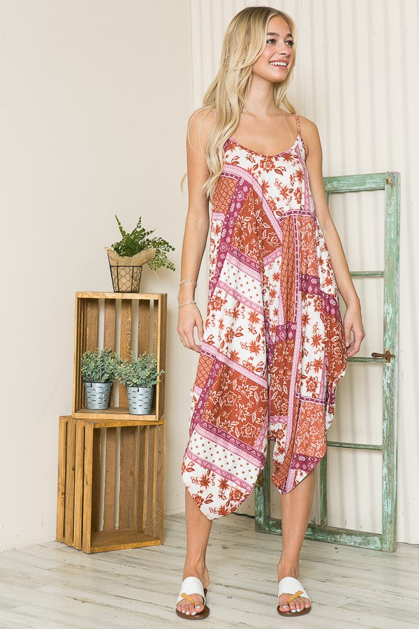 Orange Farm Harem Jumpsuit in L view 3 - Harem Jumpsuit Women (one-piece)
