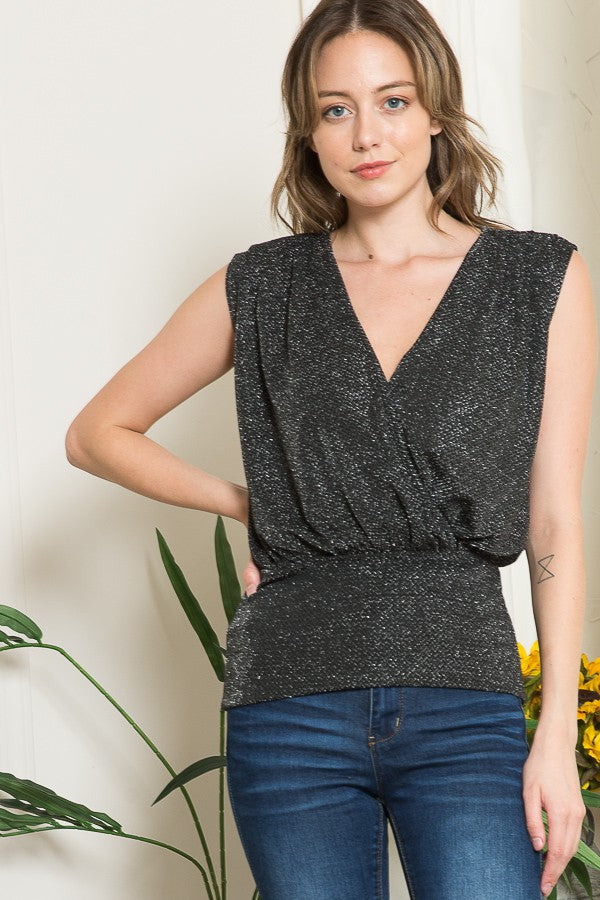 Orange Farm Lurex Wrap Top in M view 2 - Ways To Tie Wrap Top