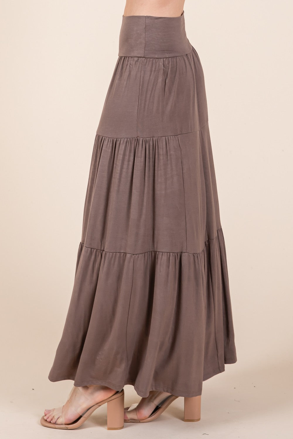 Orange Farm Solid Tiered Ruffle Skirt view 13 - Solid Layered Skirt