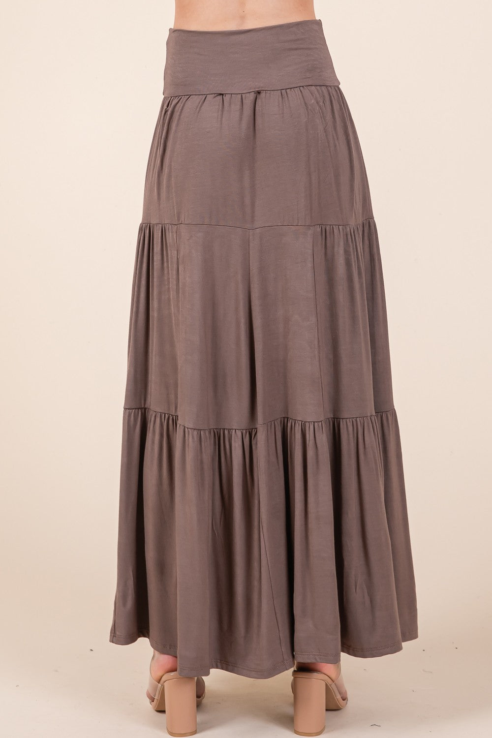 Orange Farm Solid Tiered Ruffle Skirt view 15 - Solid Layered Skirt