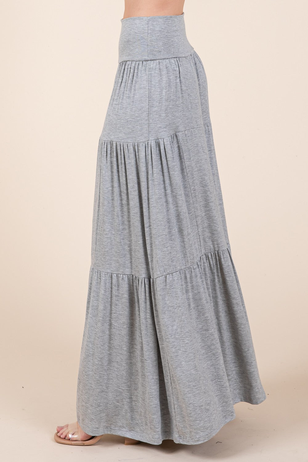 Orange Farm Solid Tiered Ruffle Skirt view 9 - Solid Layered Skirt