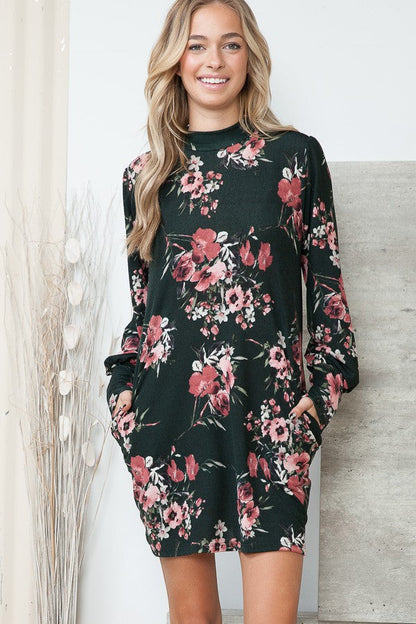 Orange Farm Sweater Dress with Pockets in Wine Combo view 8
