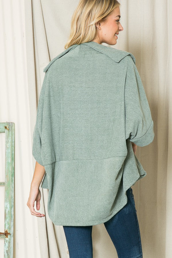 Orange Farm Textured Shawl Collared Sweater Cardigan view 10 - ‎Men'S Textured Shawl Collar Sweater (top)