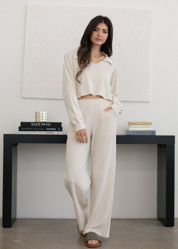 Organic Thermal Wide Leg Pant - MeeeShop Women's Fashion
