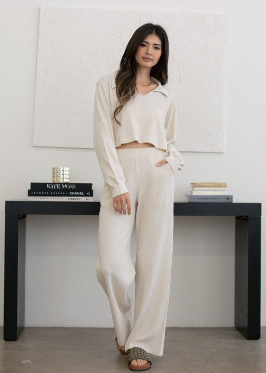 Organic Thermal Wide Leg Pant in XS - Organic Thermal Pants (bottom)