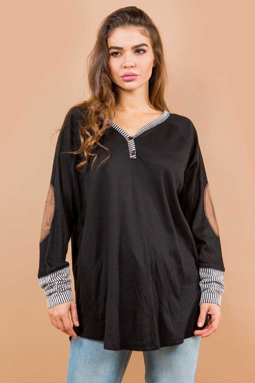 Oversized Elbow Patch Tunic view 13 - Relaxed Fit - Oversized Elbow Shirt (top)