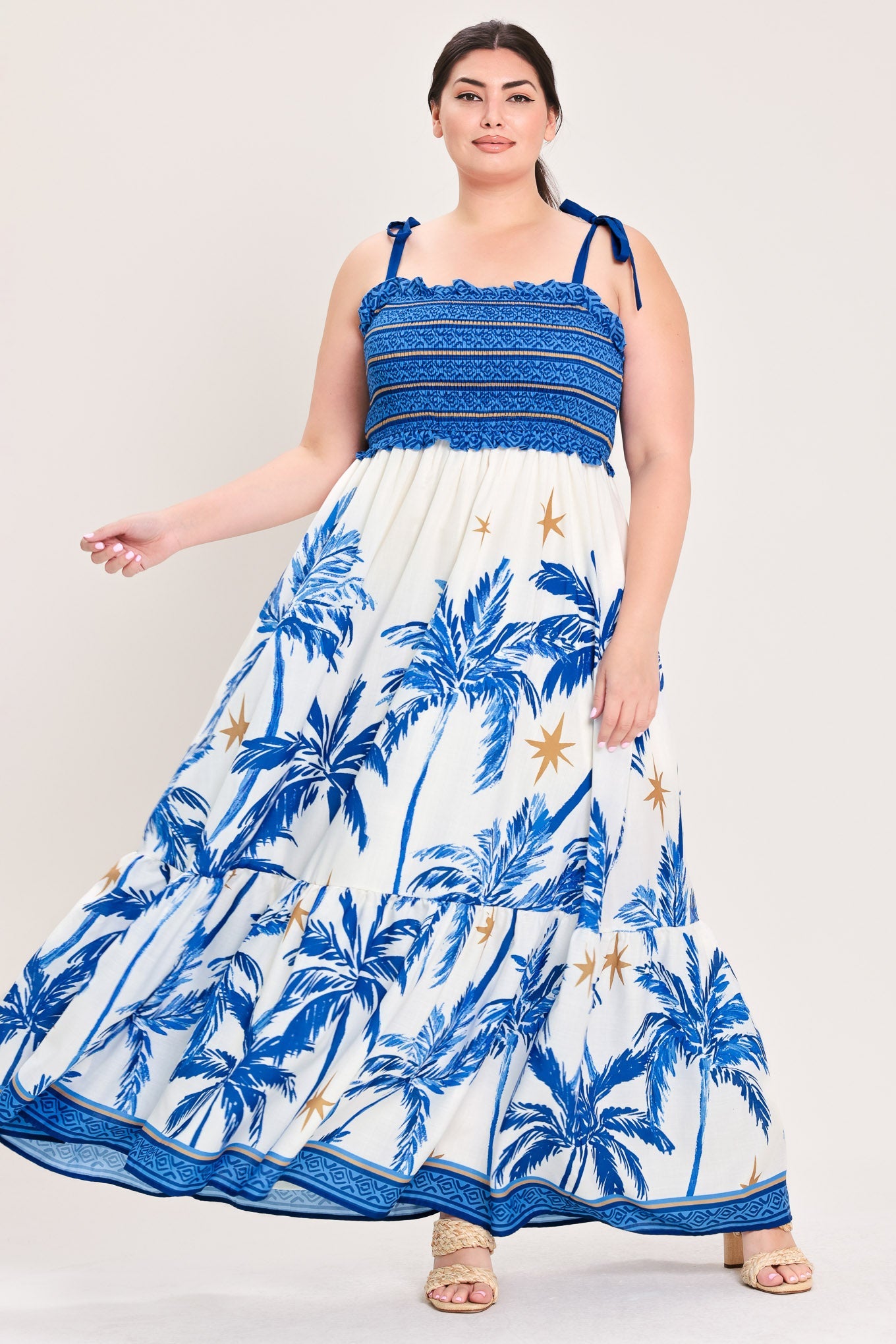 Palm Escape Woven Maxi Dress view 10