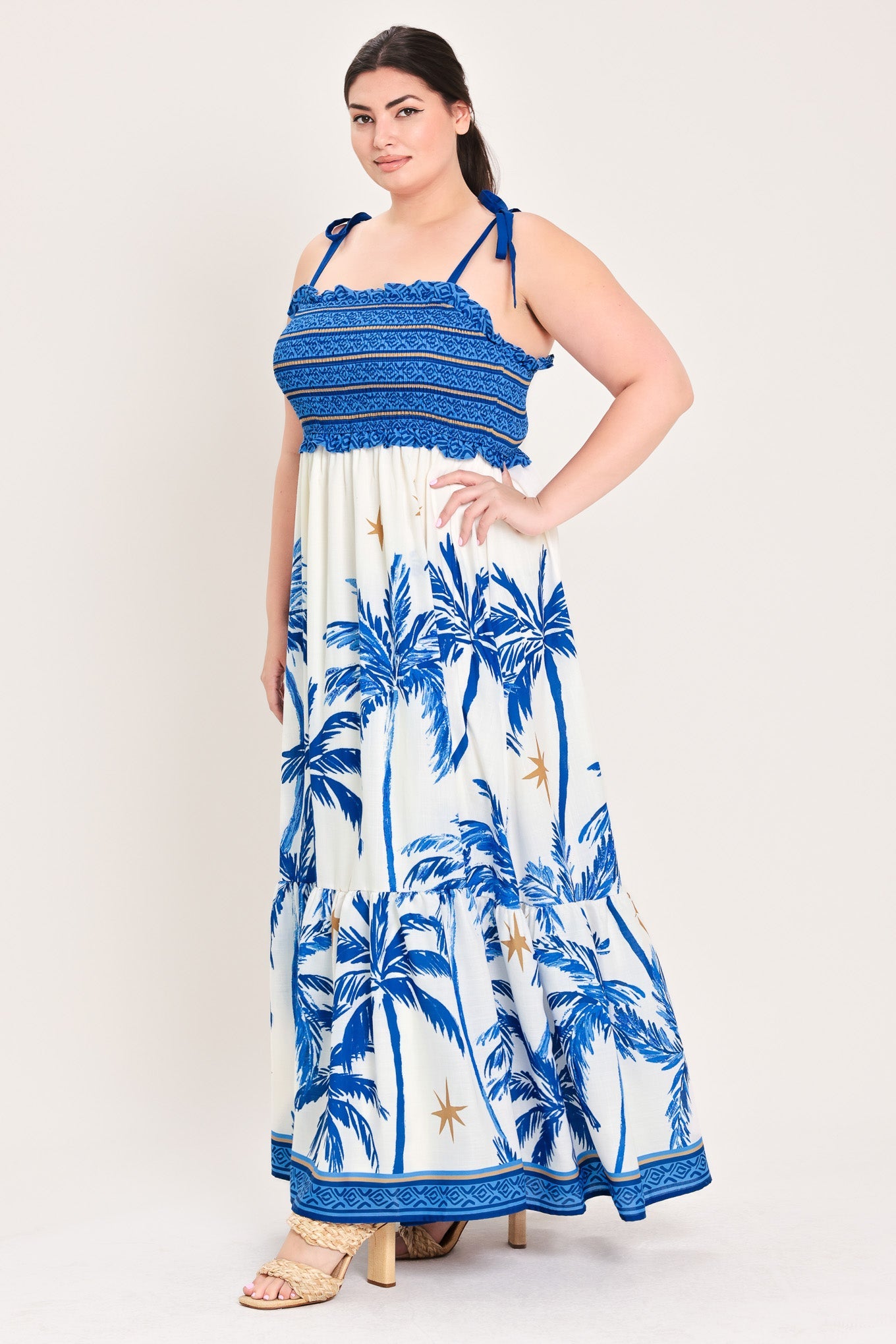 Palm Escape Woven Maxi Dress view 12
