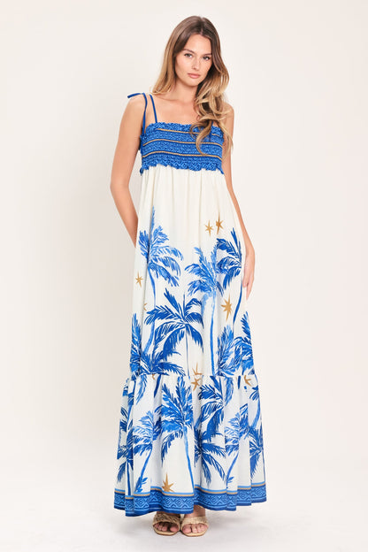 Palm Escape Woven Maxi Dress view 7