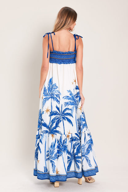 Palm Escape Woven Maxi Dress view 8