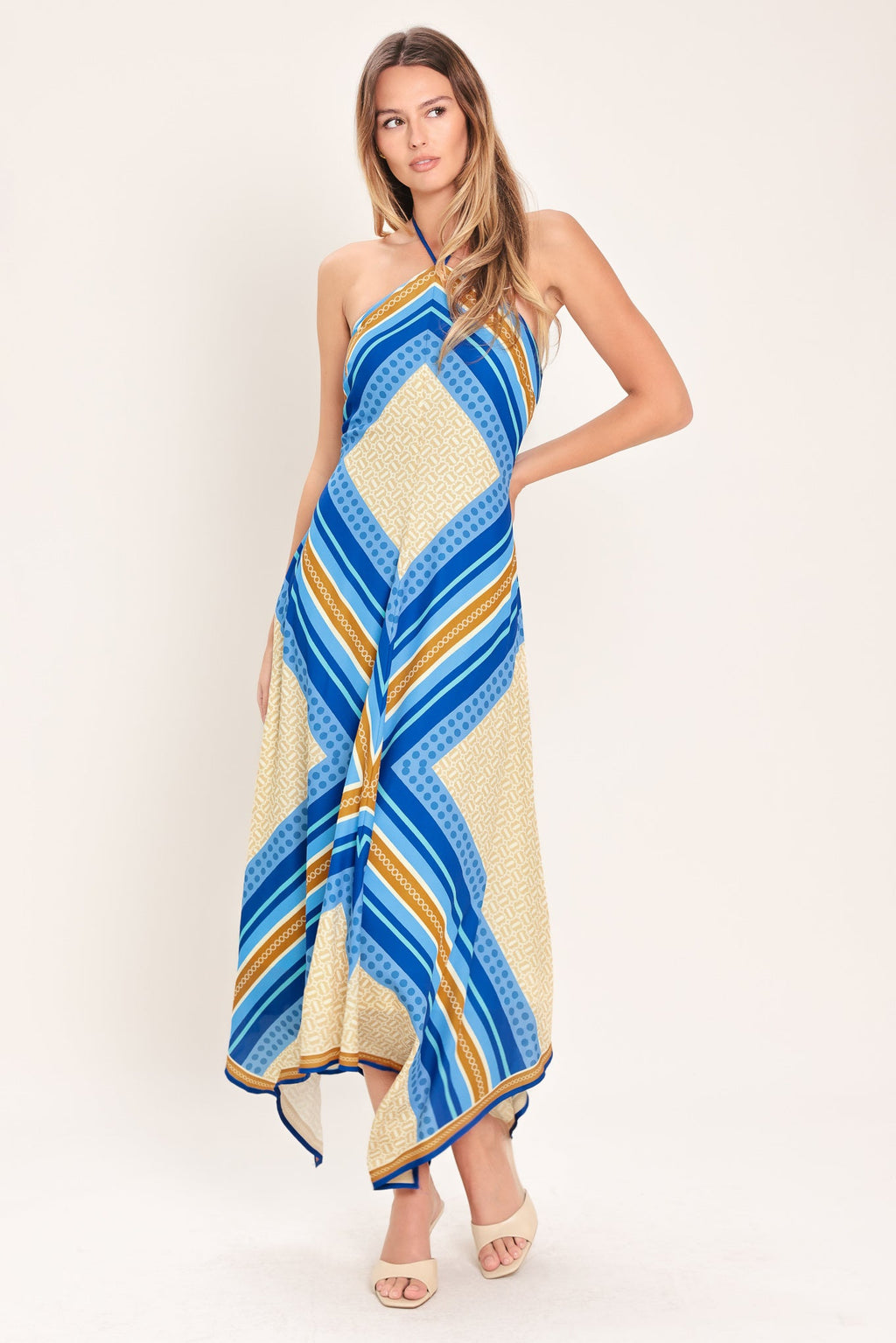 Paradise Code Woven Midi Dress BLUE (dress) - paradise dress code, paradise cove dress, paradise cove d - shop at us.meeeshop
