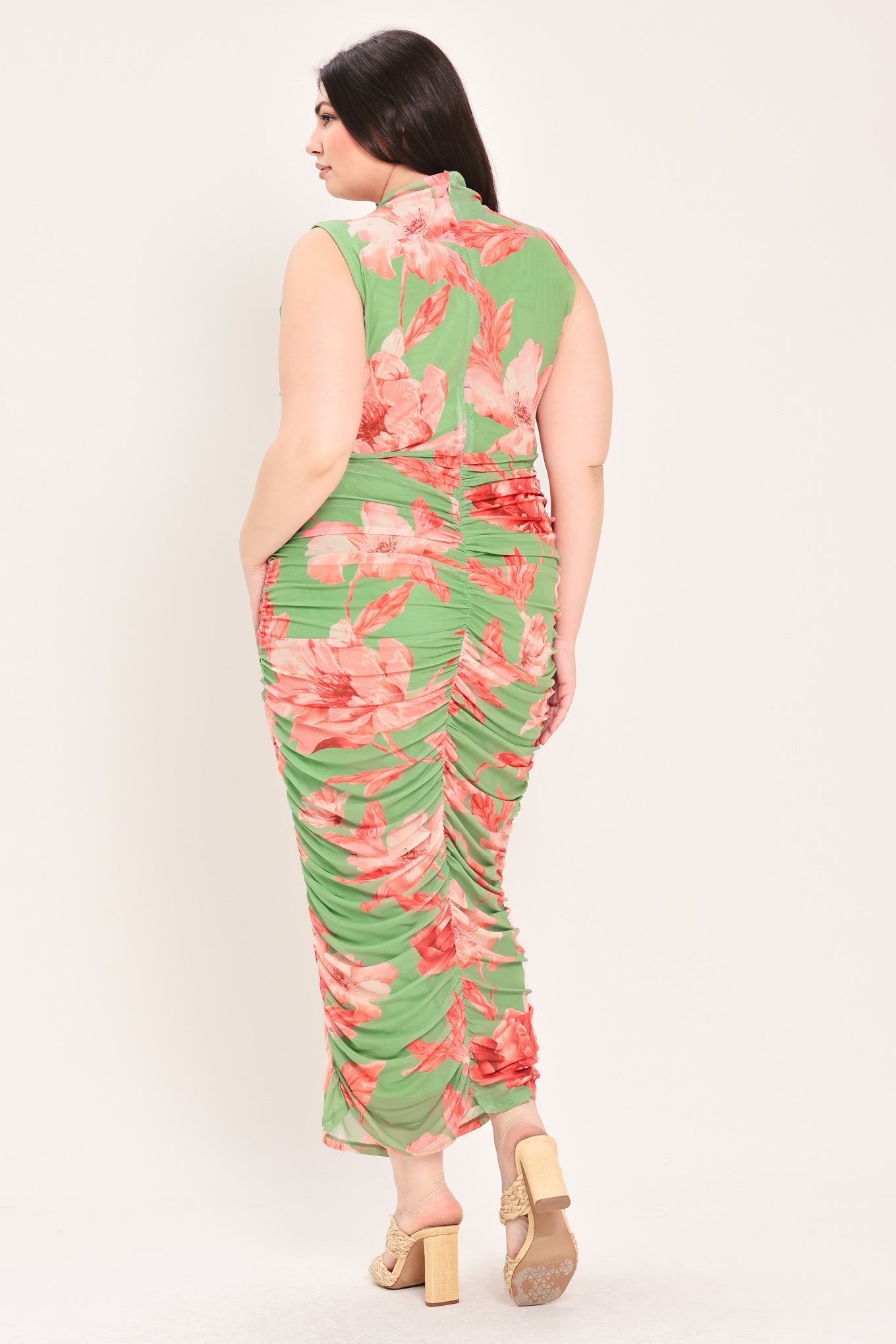Paradise Glow Power Mesh Midi Dress view 17 - Paradise Glow Plisse Maxi Dress Lime