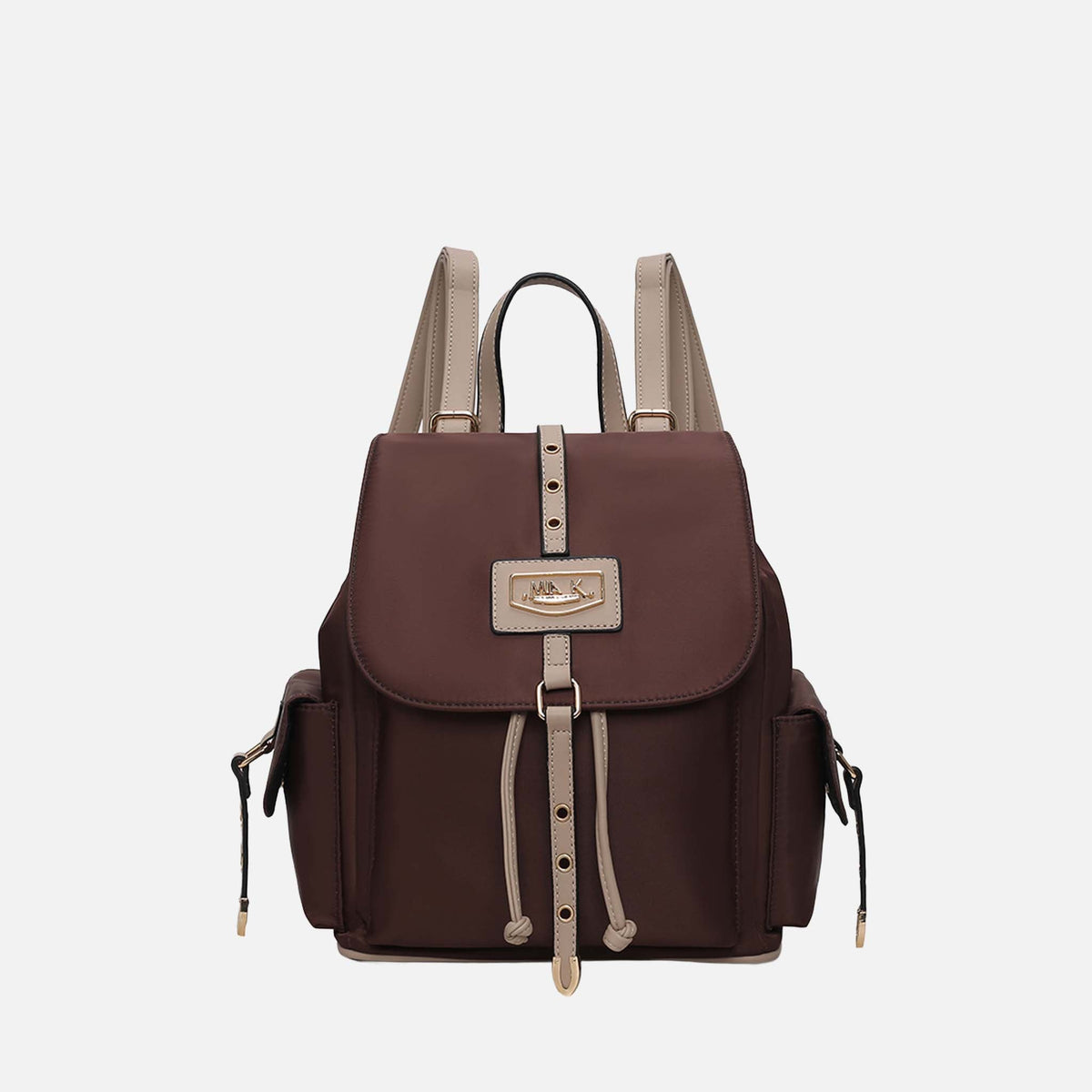 Paula Backpack Handbag in Coffee view 5 - Paula Frank Backpack