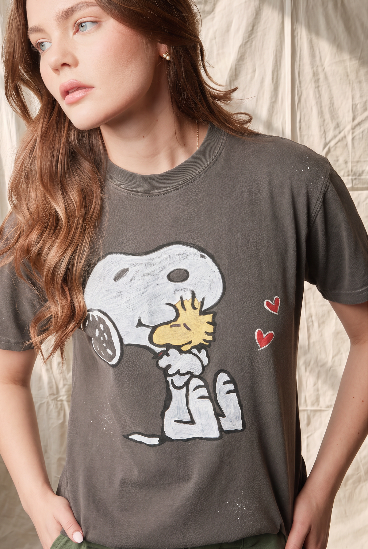 Peanuts Bff on Stencil Tee in S view 2 - Peanuts Friendship Shirt (top)