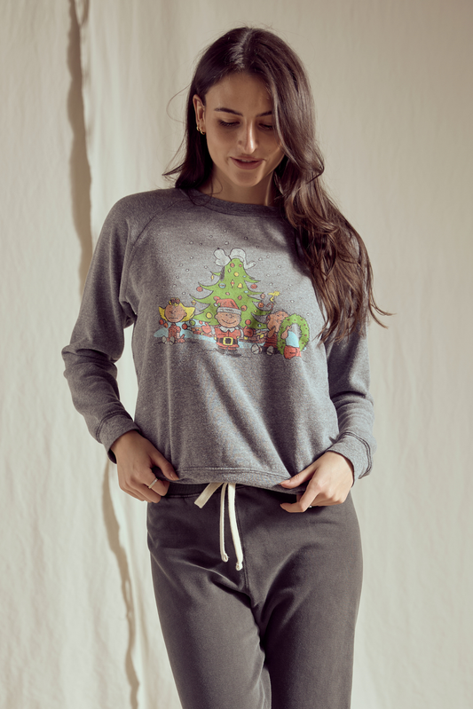 Peanuts Christmas Sweatshirt in XS - Peanuts Christmas Sweatshirt Womens (top)