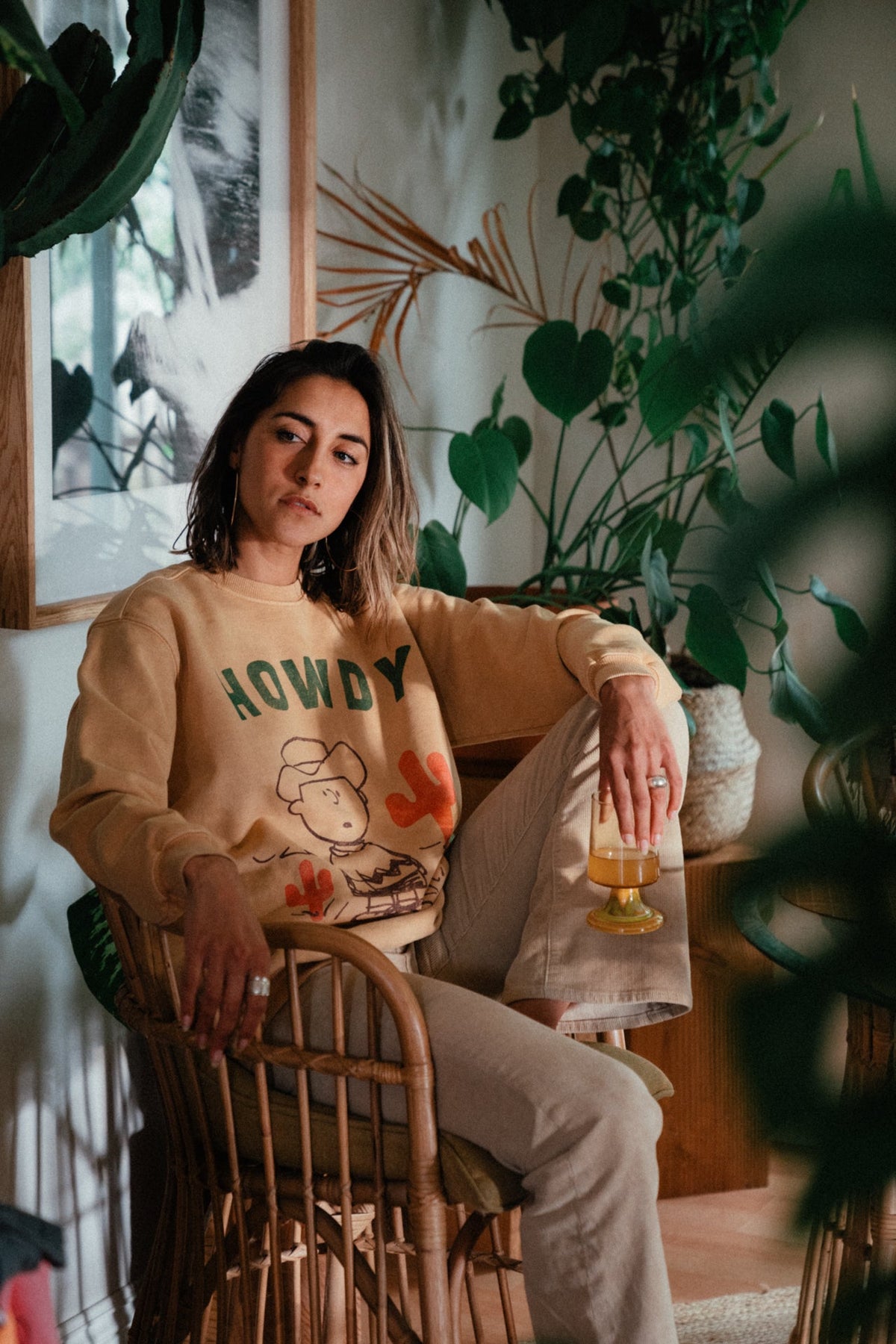 Peanuts Cowboy Charlie Sweatshirt in XS - Southwest Honey Roasted Peanuts (top)