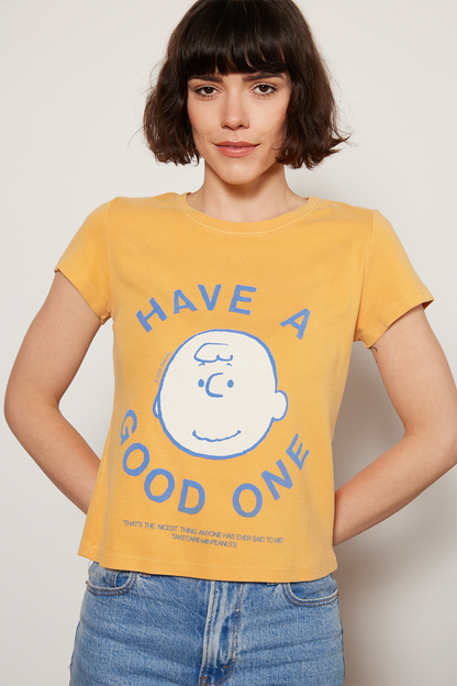 Peanuts Have a Good One Baby Tee in XS (top)