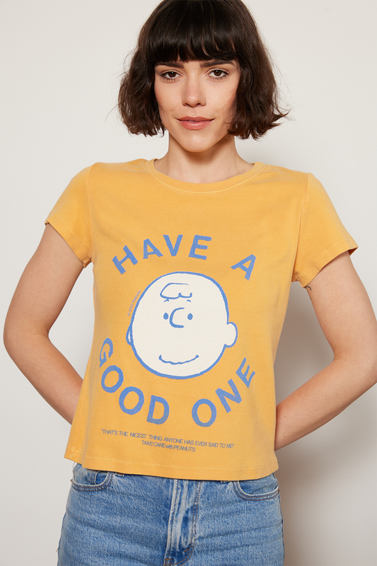 Peanuts Have a Good One Baby Tee in XS (top)