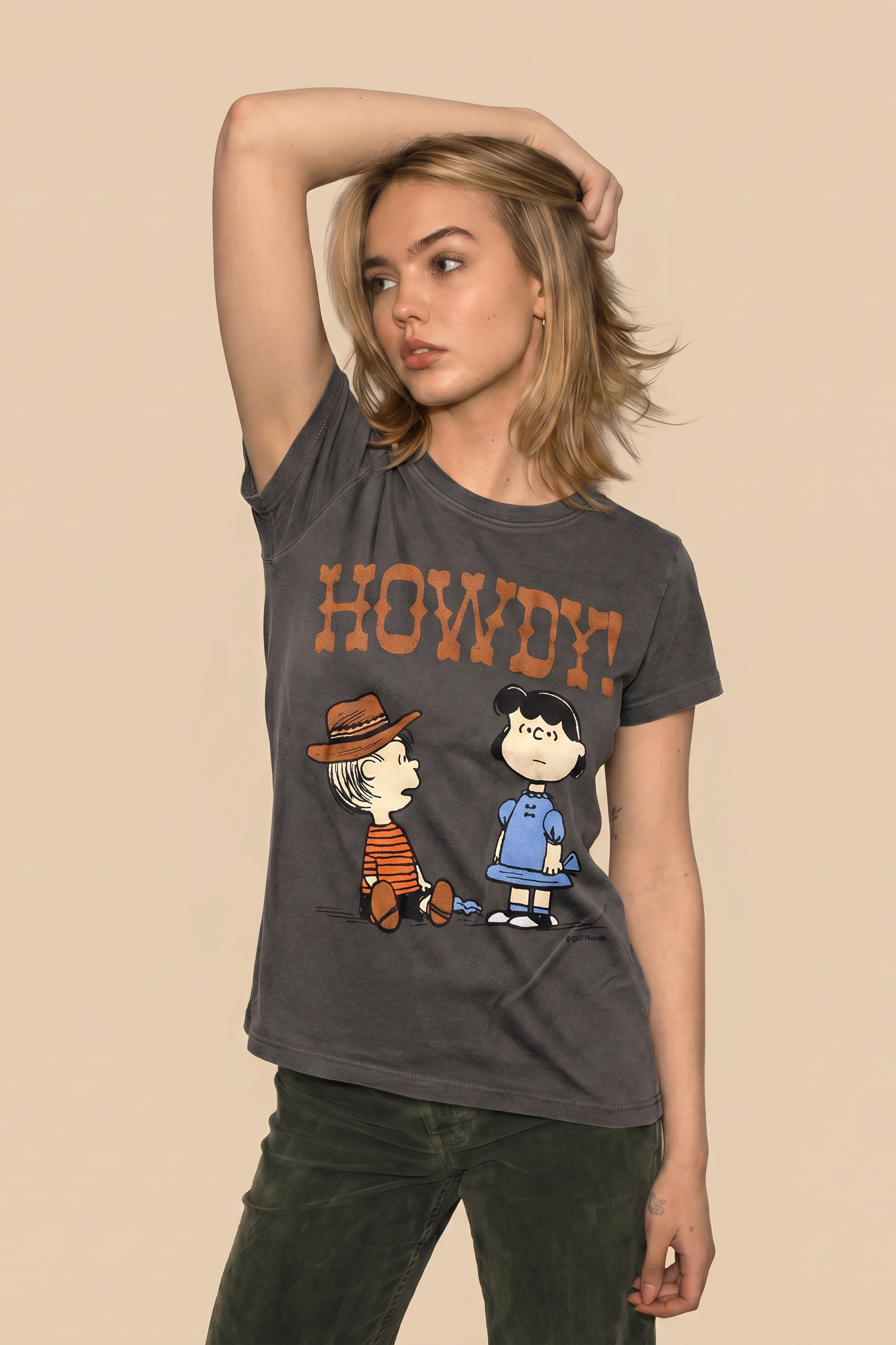 Peanuts Howdy Baby Tee in M view 3 - Peanuts Howdy Shirt (top)
