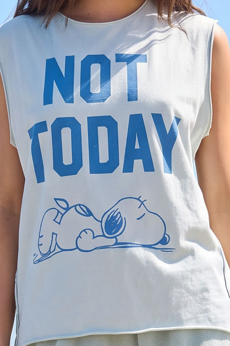 Peanuts Not Today Tank in S view 2 (top)