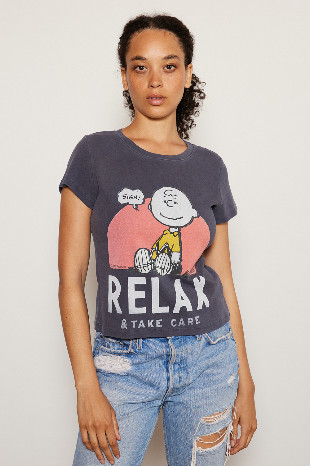 Peanuts Relax Baby Tee in XS (top)