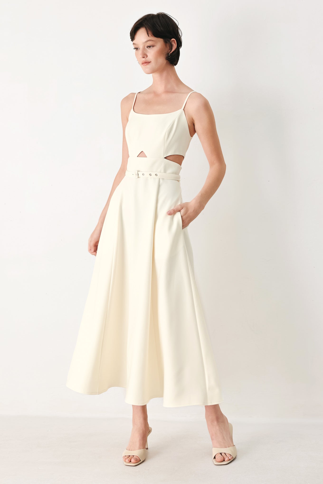 pearl moon woven Pearl Moon Woven Midi Dress view 11 (dress) - shop at us.meeeshop