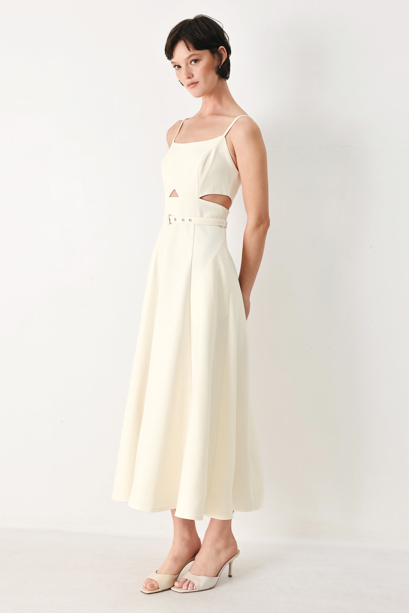pearl moon woven Pearl Moon Woven Midi Dress view 12 (dress) - shop at us.meeeshop