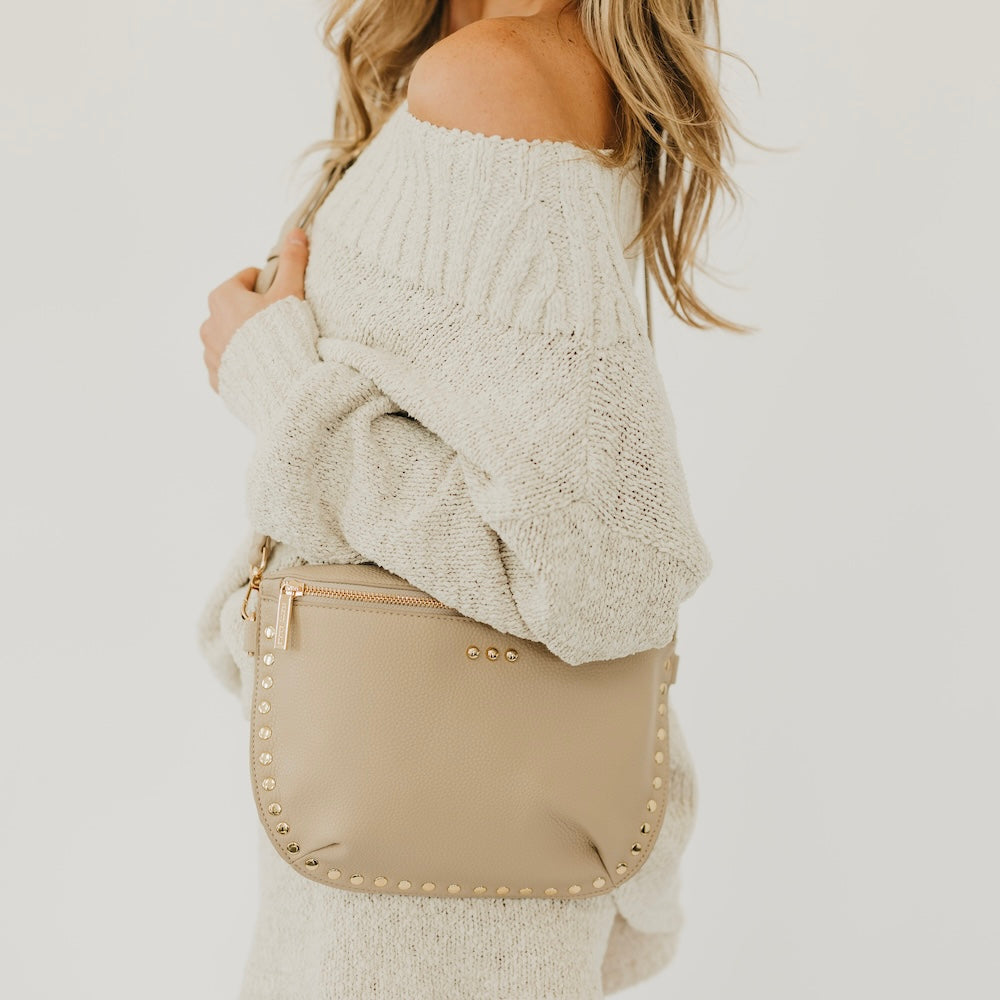 Pebbled Sabrina Studded Bum Bag view 4