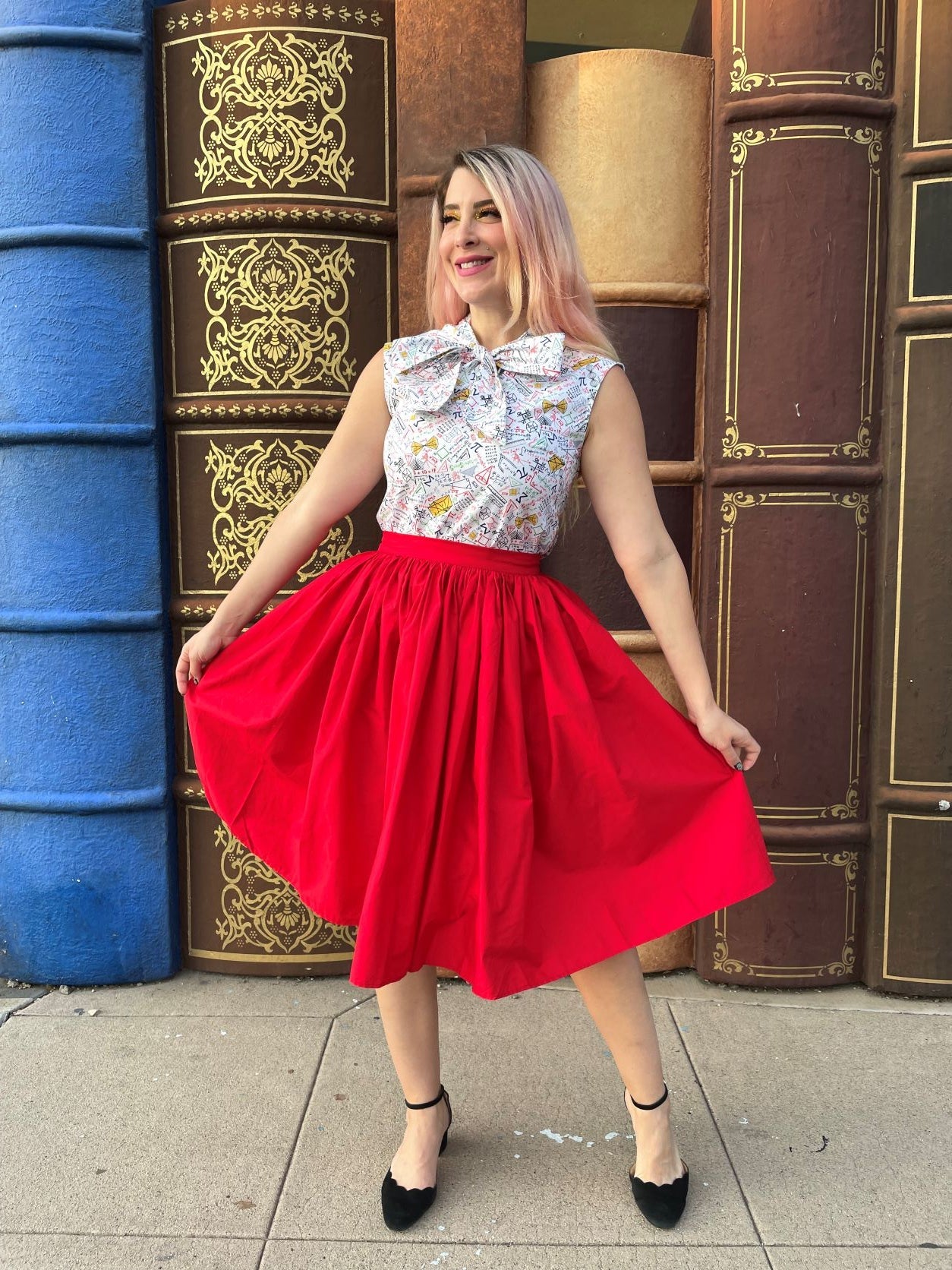 Peggy Swing Skirt in Red in XS - Peggy Swing Dress