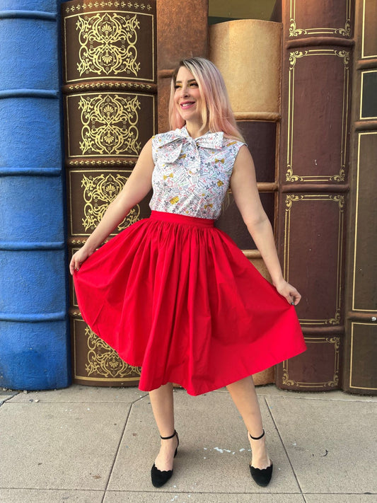 Peggy Swing Skirt in Red in XS - Peggy Swing Dress