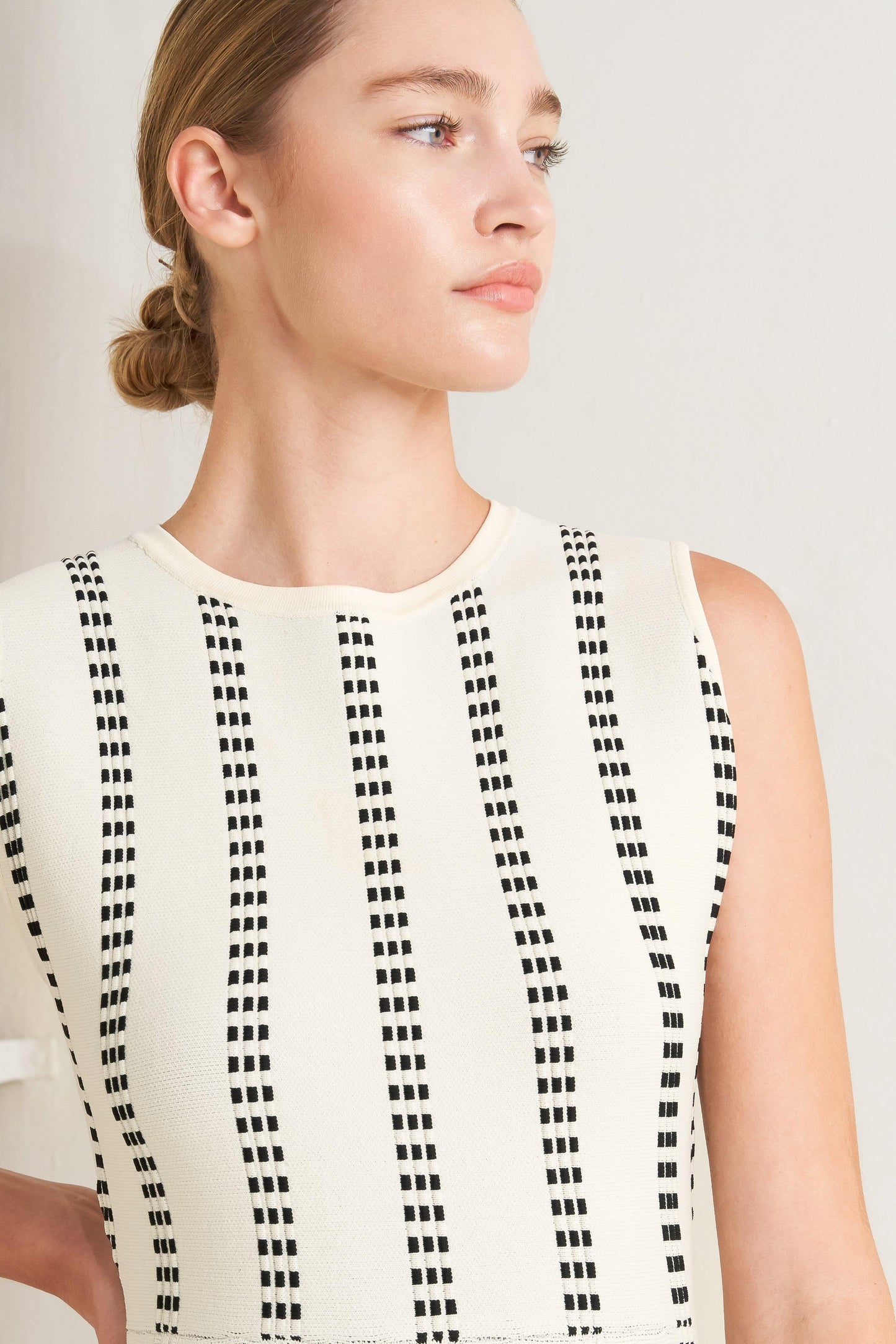 Perfectly Poised Jacquard Sweater Midi Dress in NAVY/WHITE view 9 - Perfectly Sweatshirt