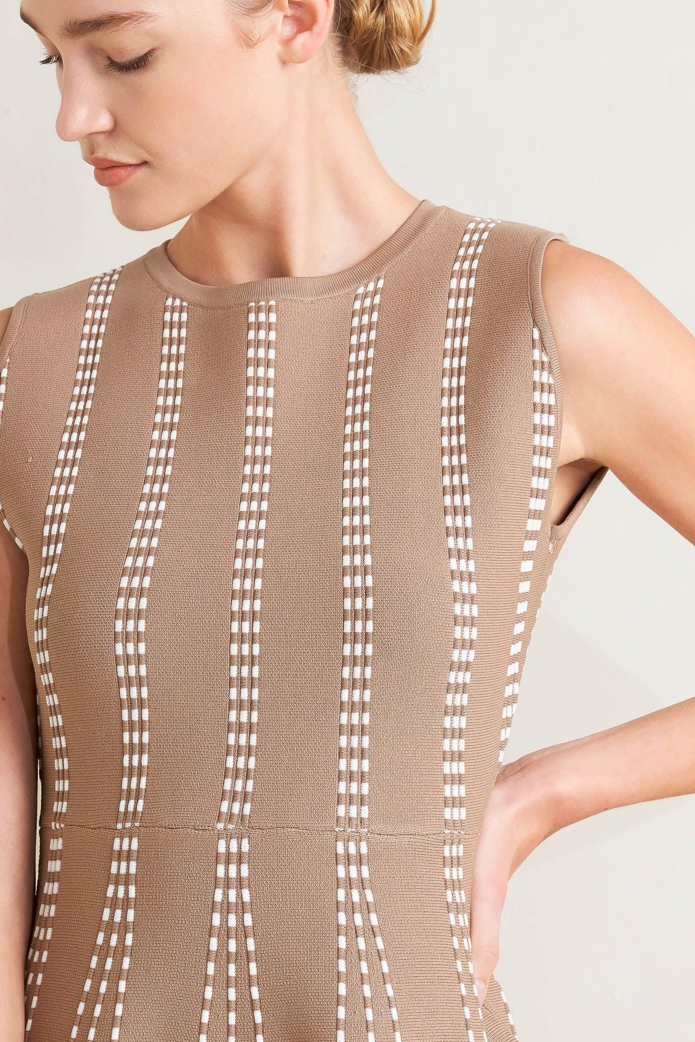 Perfectly Poised Jacquard Sweater Midi Dress in WHITE/BLACK view 14 - Perfectly Sweatshirt