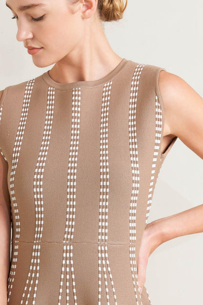 Perfectly Poised Jacquard Sweater Midi Dress in WHITE/BLACK view 14 - Perfectly Sweatshirt