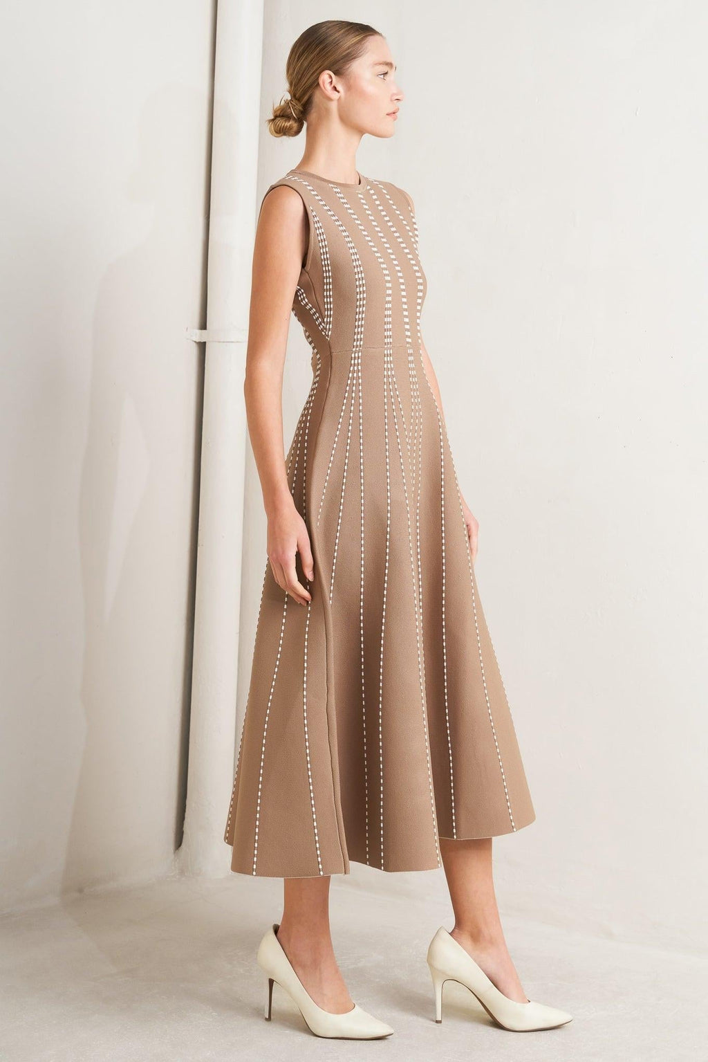 Perfectly Poised Jacquard Sweater Midi Dress NAVY/WHITE view 10 (dress) - perfectly sweatshirt, perfect - shop at us.meeeshop