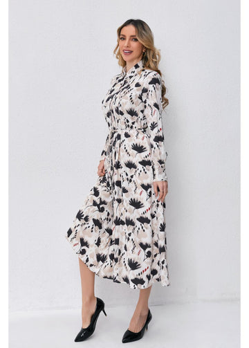 Petal Cascade Midi Dress - MeeeShop Women's Fashion