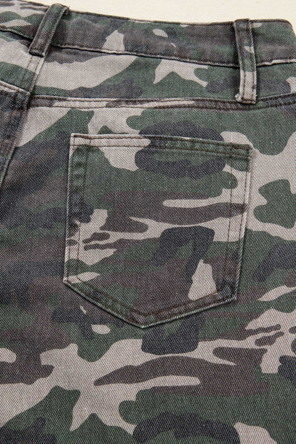 peyton camo multi Peyton Camo Multi Pocket Cargo Wide Leg Jeans view 5 (bottom) - shop at us.meeeshop