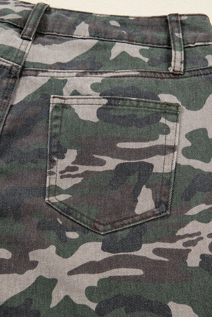 peyton camo multi Peyton Camo Multi Pocket Cargo Wide Leg Jeans view 5 (bottom) - shop at us.meeeshop